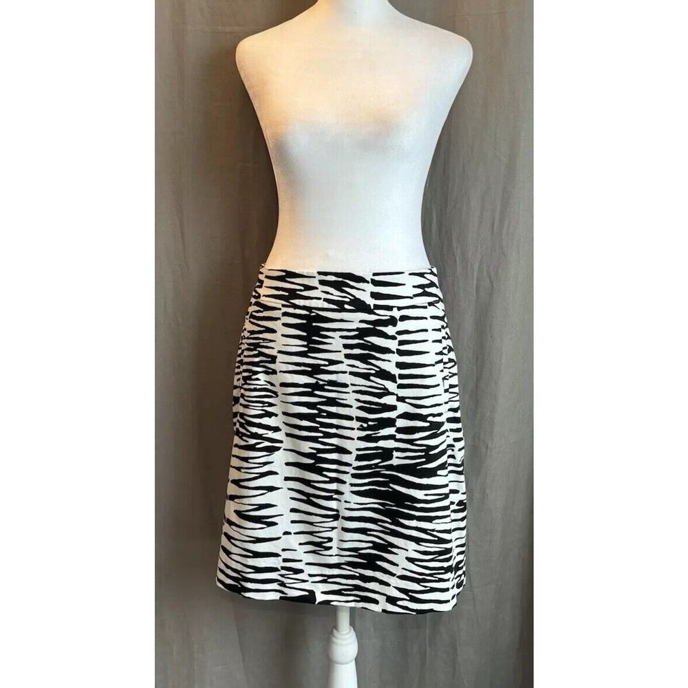 Banana Republic x Trina Turk Summer 2012 Zebra Print Pencil Skirt Lined ~ Size 8 - Picture 1 of 16